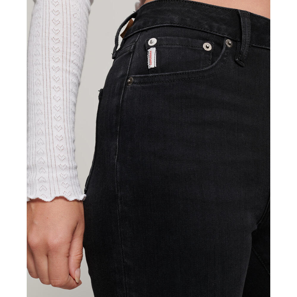 Jean Skinny Noir Femme Superdry Vintage High Rise 4/5