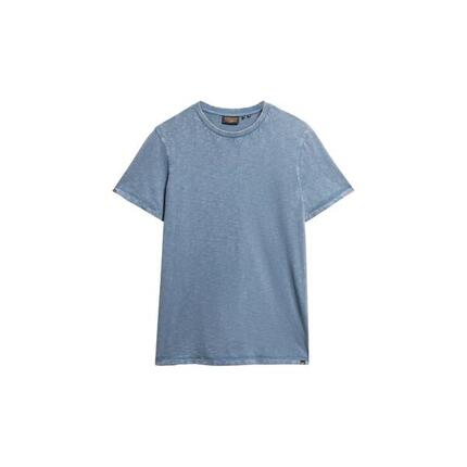 Rundhals-T-Shirt aus Slub-Baumwolle