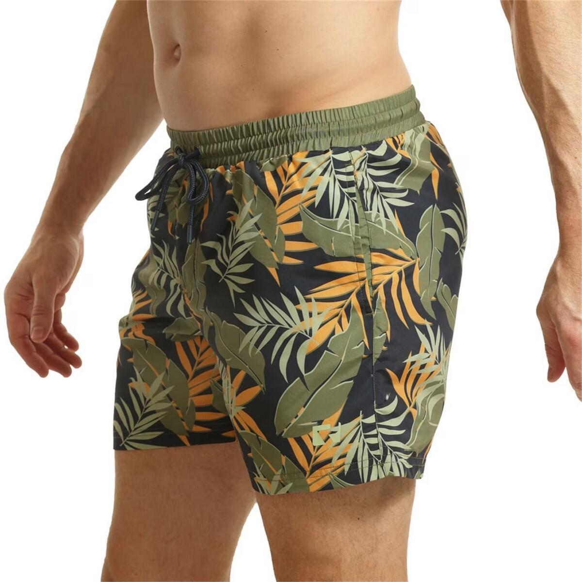 Short De Bain Homme (Bleu Marine / Vert) 3/4