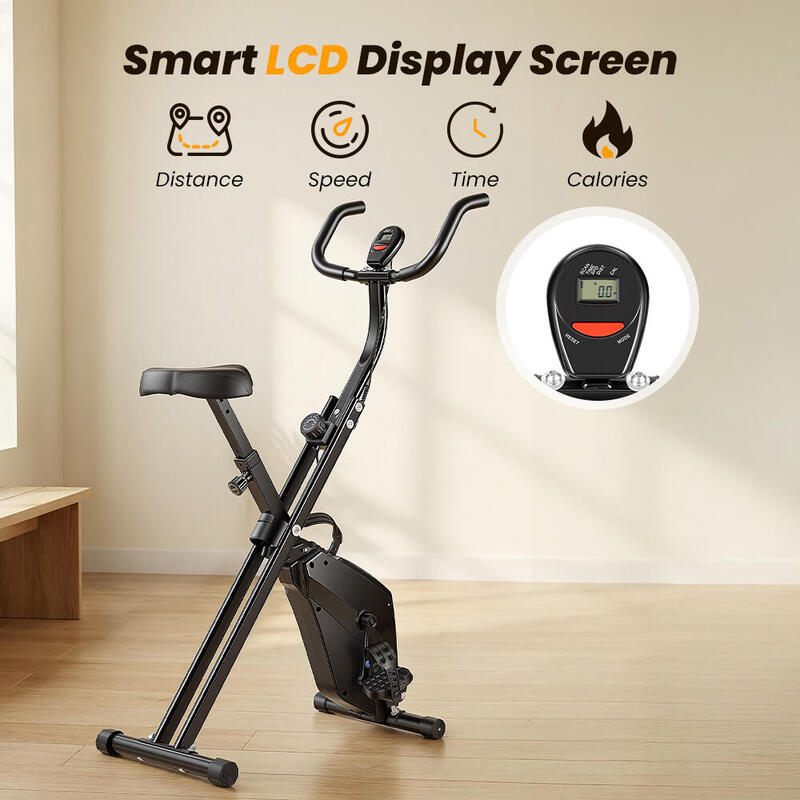Bicicletă de exerciții pliabilă YZJ508 – Rezistență magnetică cu volantă de 6 kg