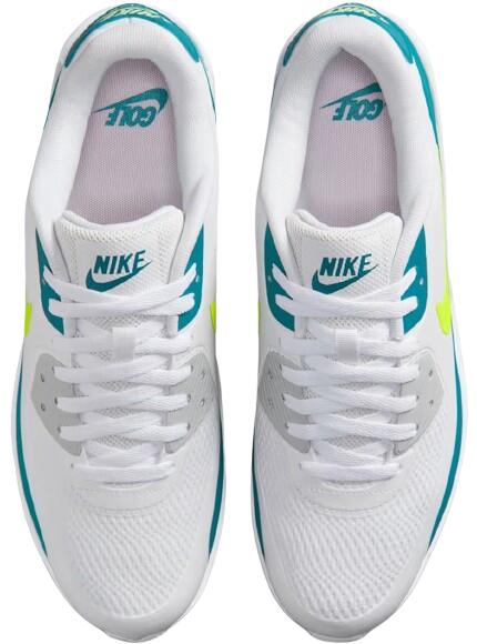 Chaussures de golf Nike Air Max 90G pour homme, blanches et vertes 3/5