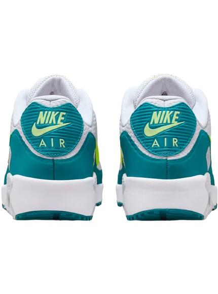 Chaussures de golf Nike Air Max 90G pour homme, blanches et vertes 5/5