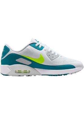 Scarpe da golf Nike Air Max 90G da uomo bianche e verdi