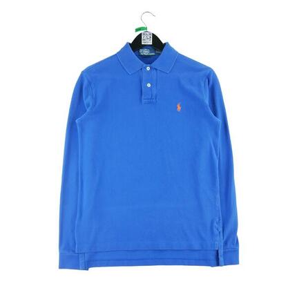 Reconditionné - Polo manches longues Homme Bleu - Très Bon État