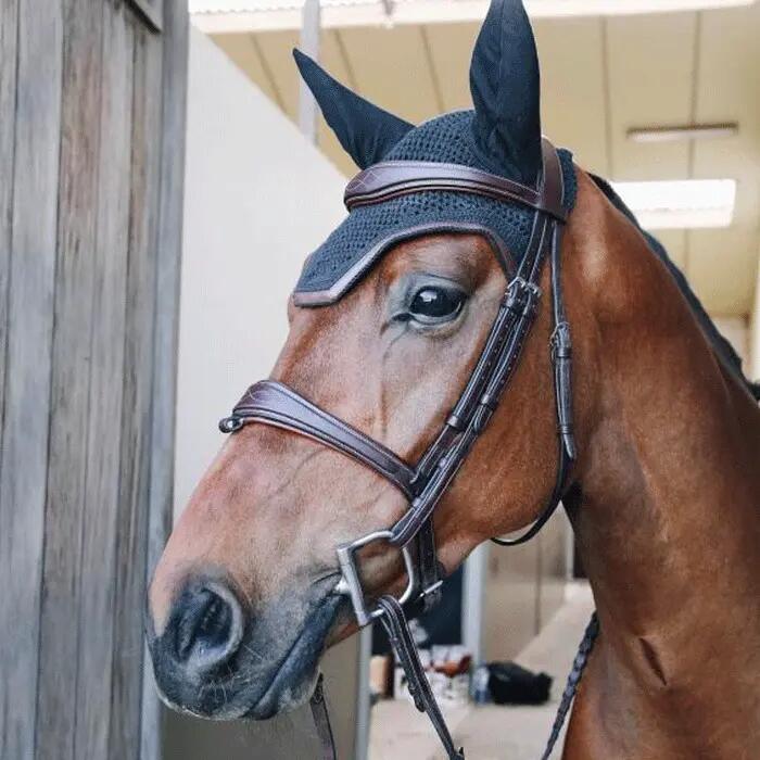 Fliegenhaube Leder Kentucky Wellington 2/3