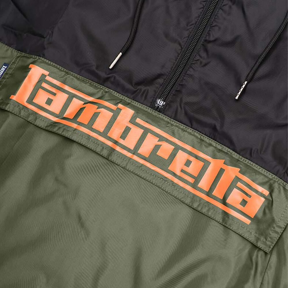 Mens Scooter Overhead Jacket (Khaki Green/Black) 3/3