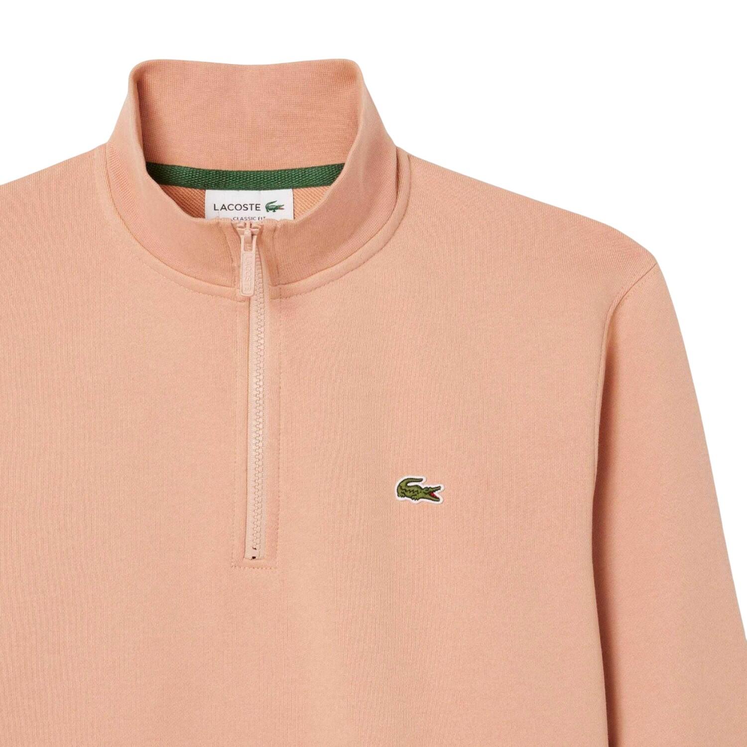 Felpa Pile Con Cerniera Uomo Lacoste Rosato 3/4