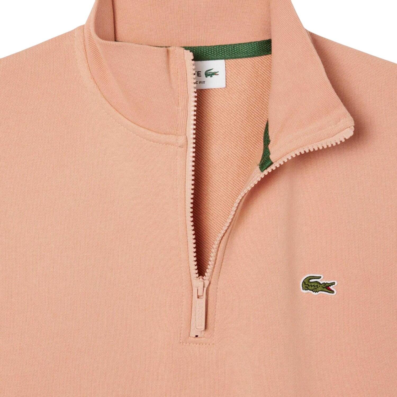 Felpa Pile Con Cerniera Uomo Lacoste Rosato 2/4