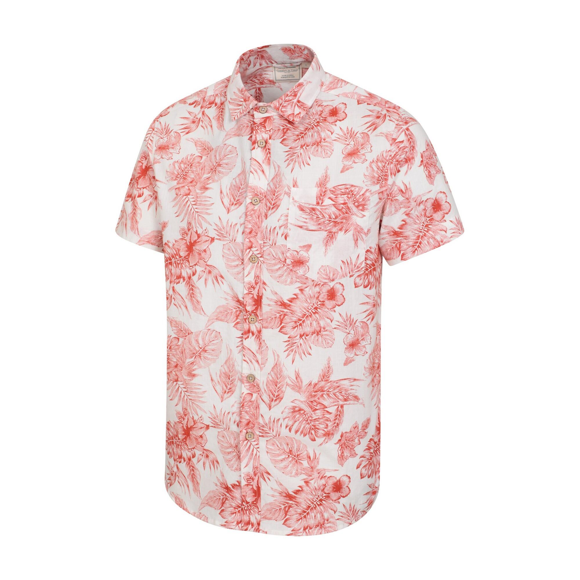 Chemise TROPICAL Homme (Rouille / Blanc) 3/4