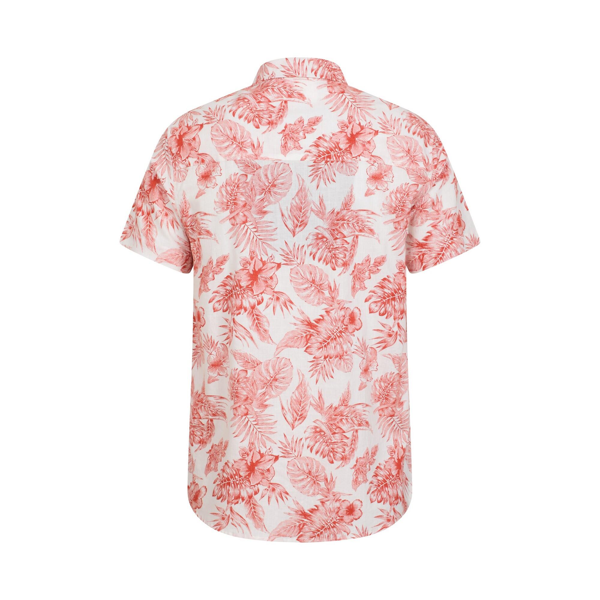 Chemise TROPICAL Homme (Rouille / Blanc) 2/4