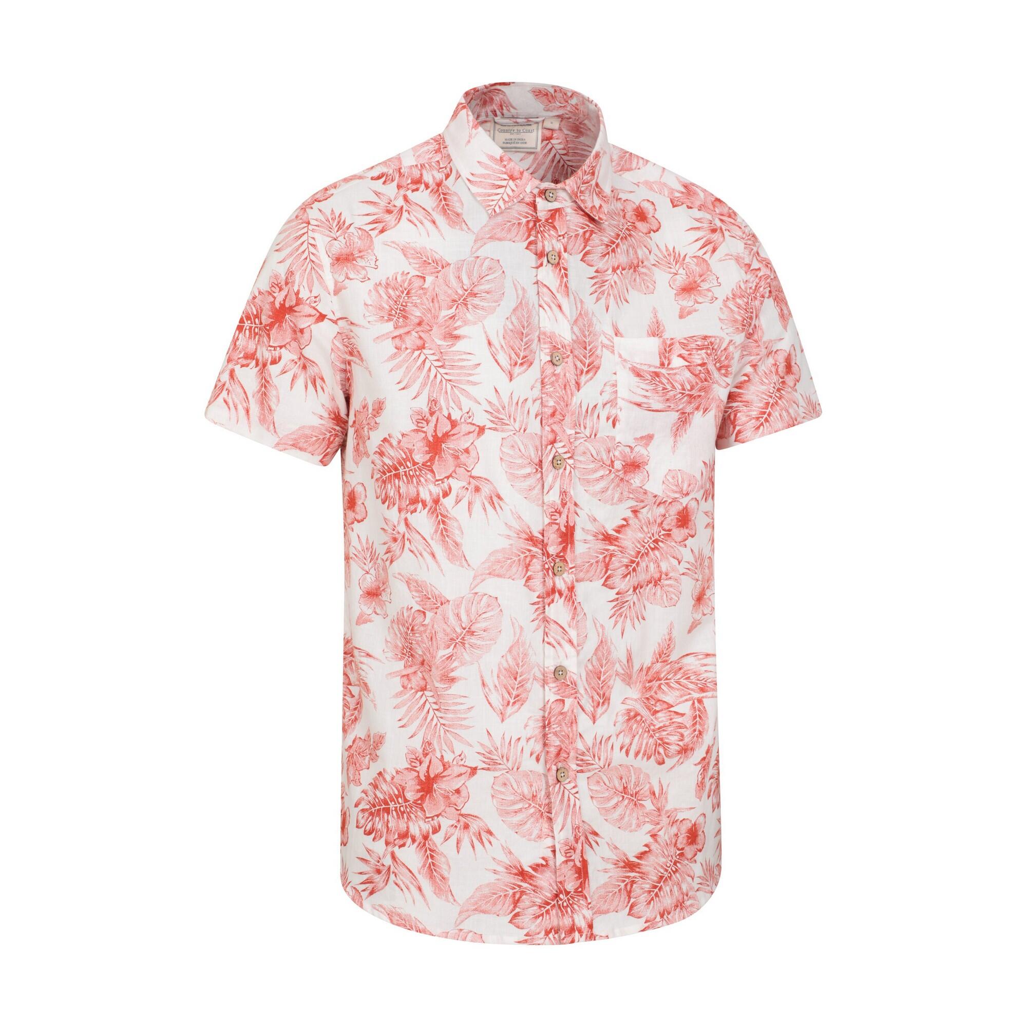 Chemise TROPICAL Homme (Rouille / Blanc) 4/4
