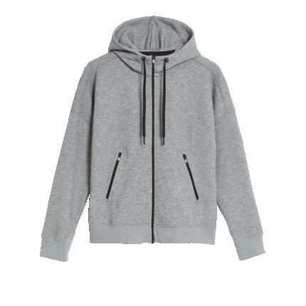 ON-RUND ZIPPED HOODIE GRAU MAN
