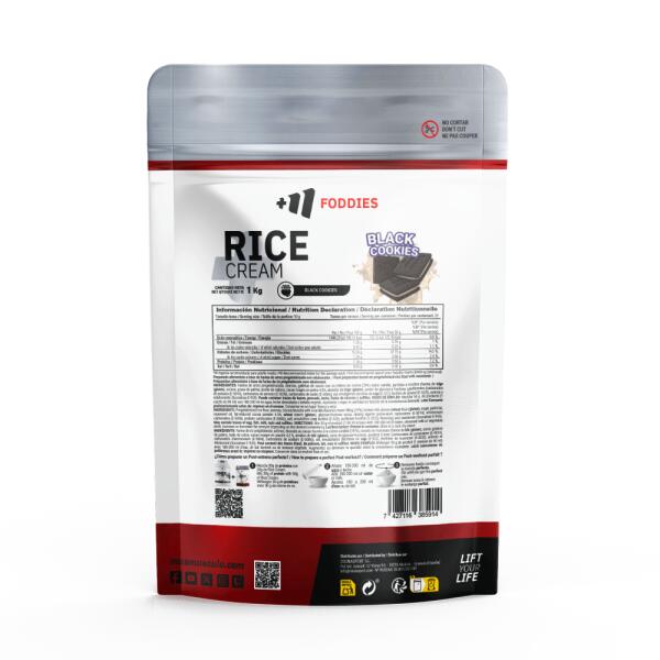 Crema di riso (crema di riso pregelatinizzata) - 1 kg Biscotti neri MASMUSCULO 2/6