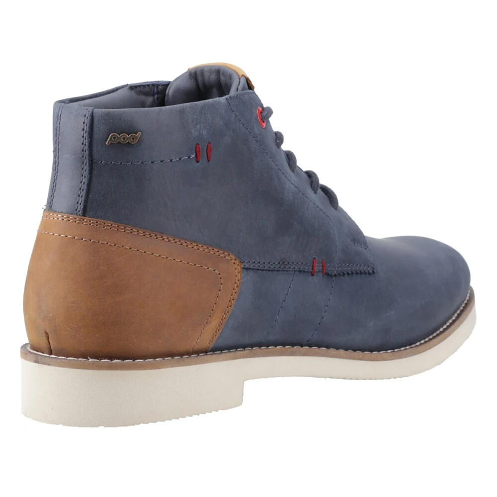 Mens Aries Oiled Leather Chukka Boots (Navy) 2/5