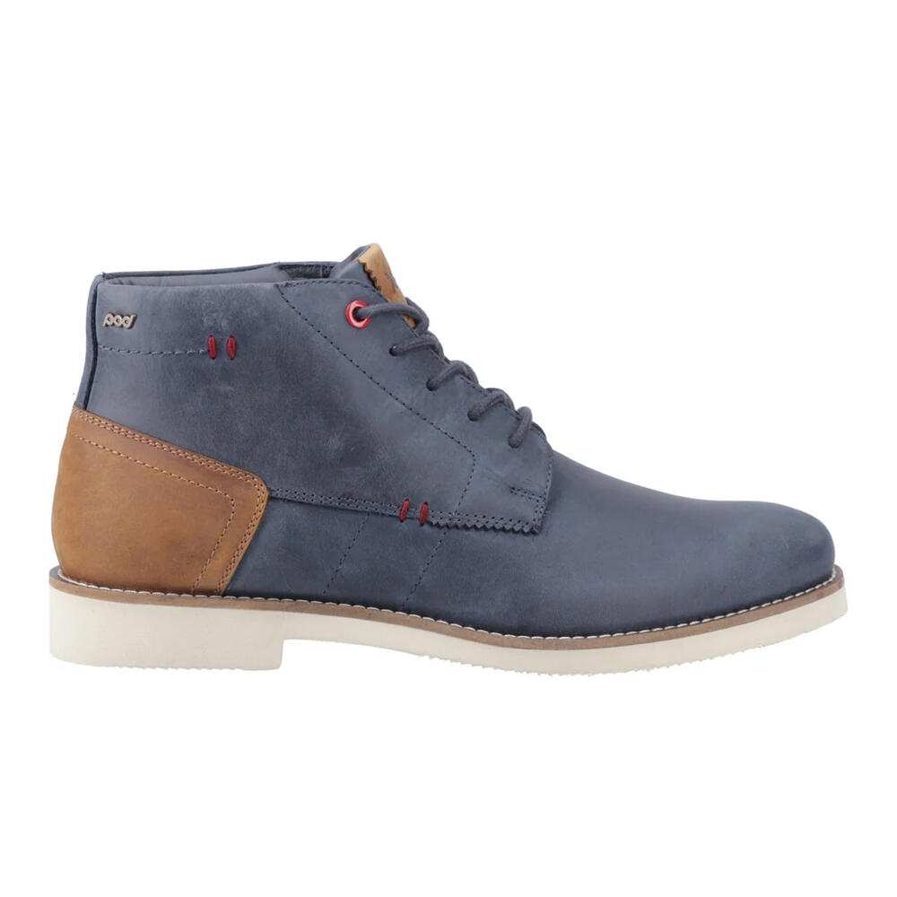 Mens Aries Oiled Leather Chukka Boots (Navy) 4/5