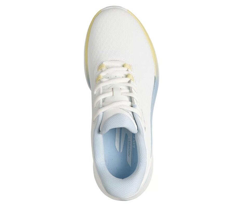 Sapatilhas de golfe Skechers Pure SI para mulheres, brancas 2/5