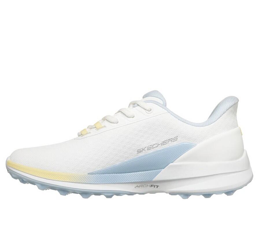 Sapatilhas de golfe Skechers Pure SI para mulheres, brancas 5/5