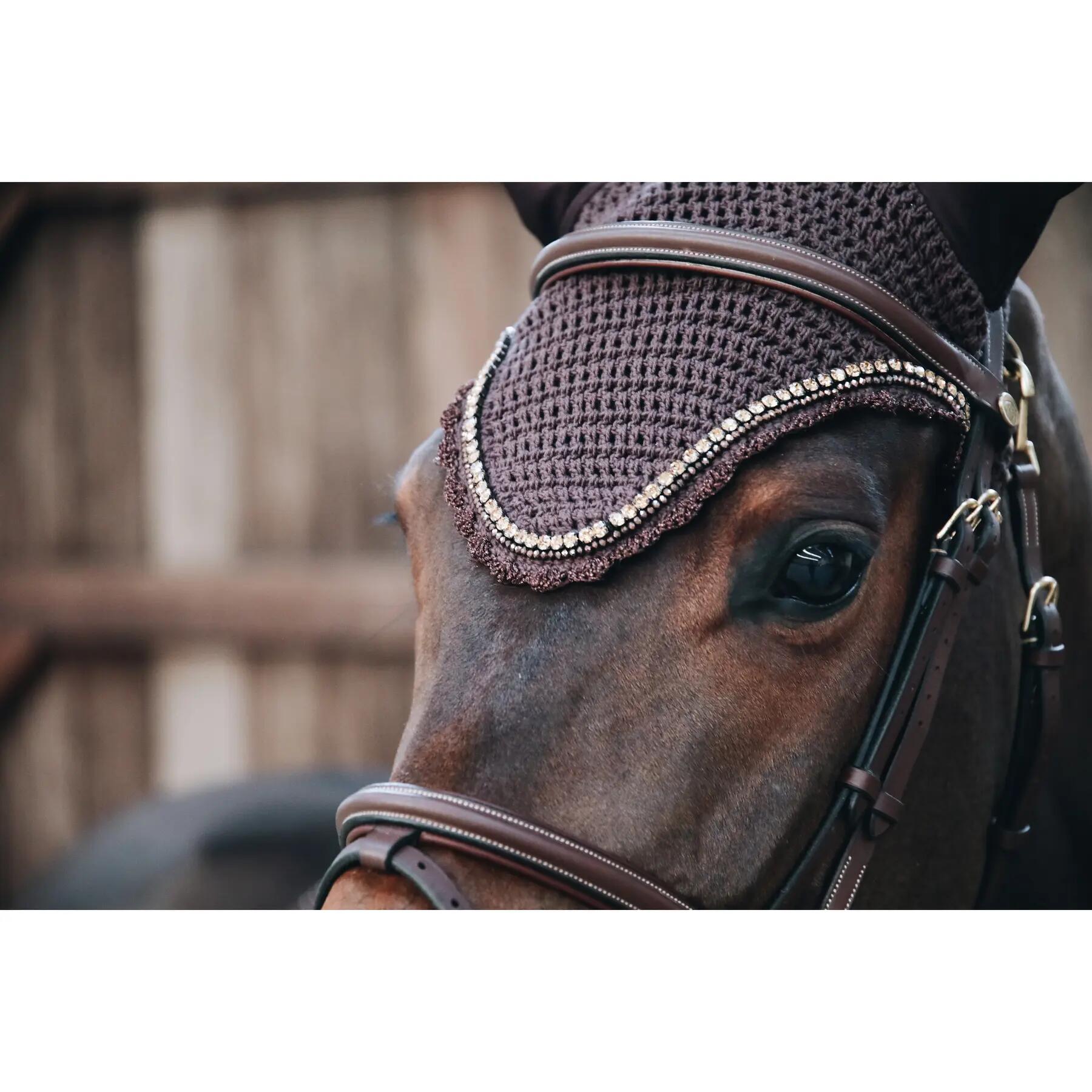 Bonnet anti-mouche long stone & pearl brun 2/4