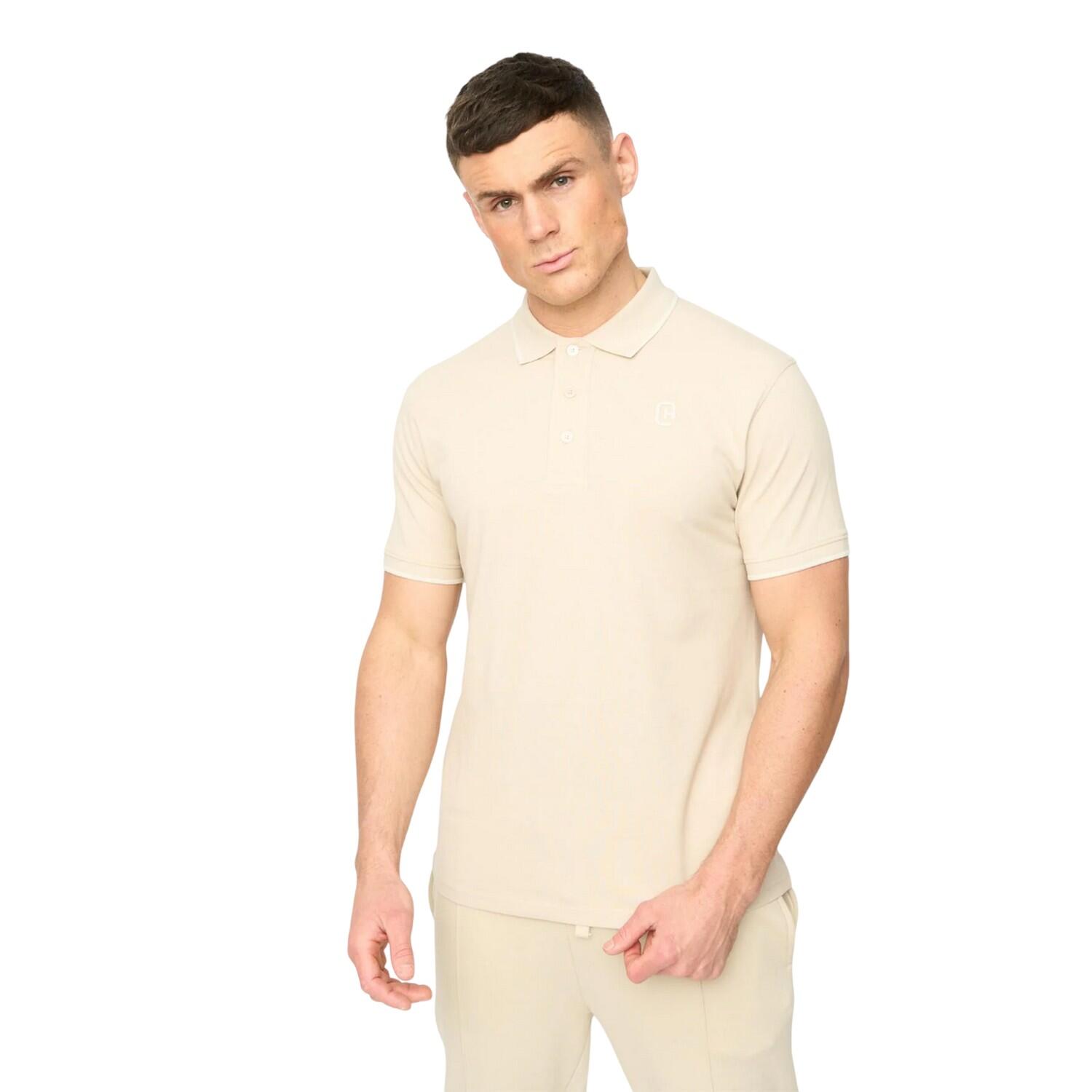 "Crufton" Poloshirt für Herren Helles Steingrau 2/4