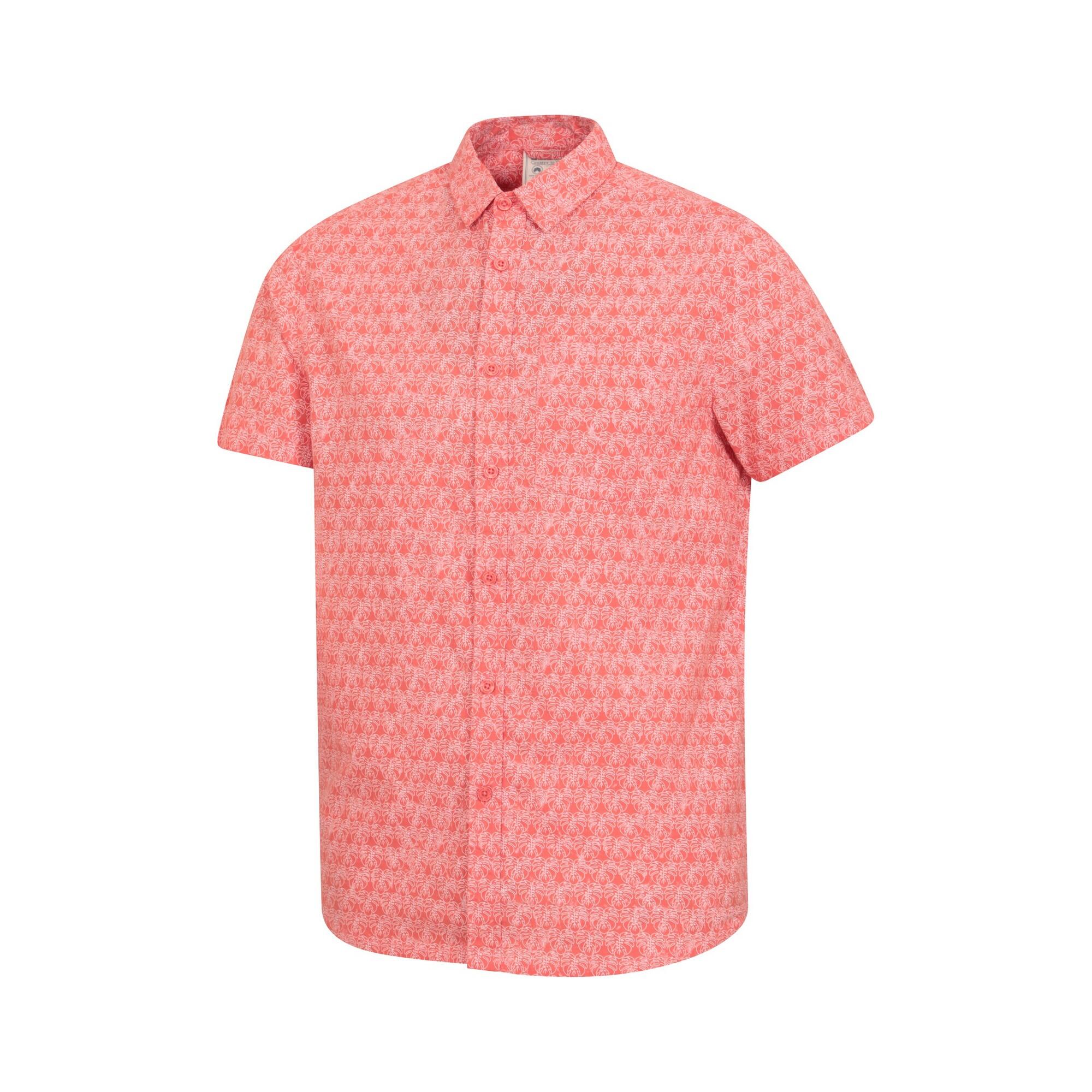 Preston Illustration Camicia Le Foglie Uomo Mountain Warehouse Corallo 3/4