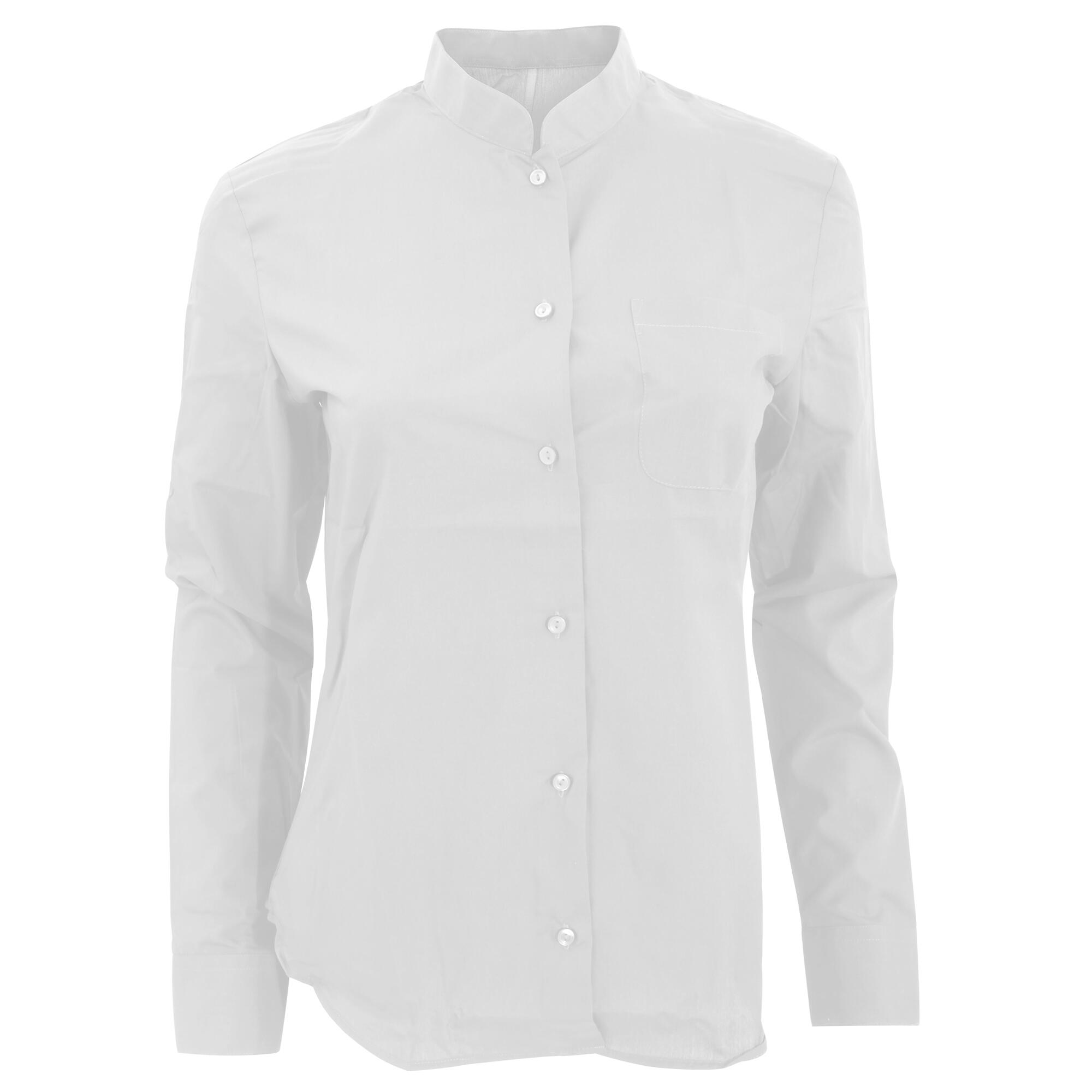Camicia Con Colletto Alla Coreana E Maniche Lunghe Donna Kariban Bianco 2/2