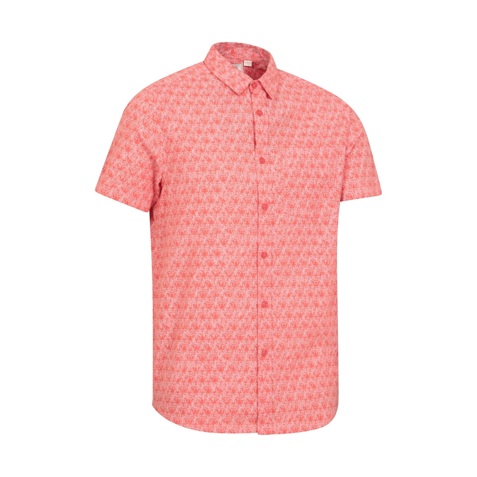 Preston Illustration Camicia Le Foglie Uomo Mountain Warehouse Corallo 4/4