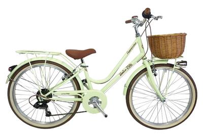 Meisjesfiets dolce vita cappuccino 24" 6v met mand - roze