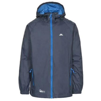Trespass Qikpac Veste pliable imperméable unisexe bleu marine