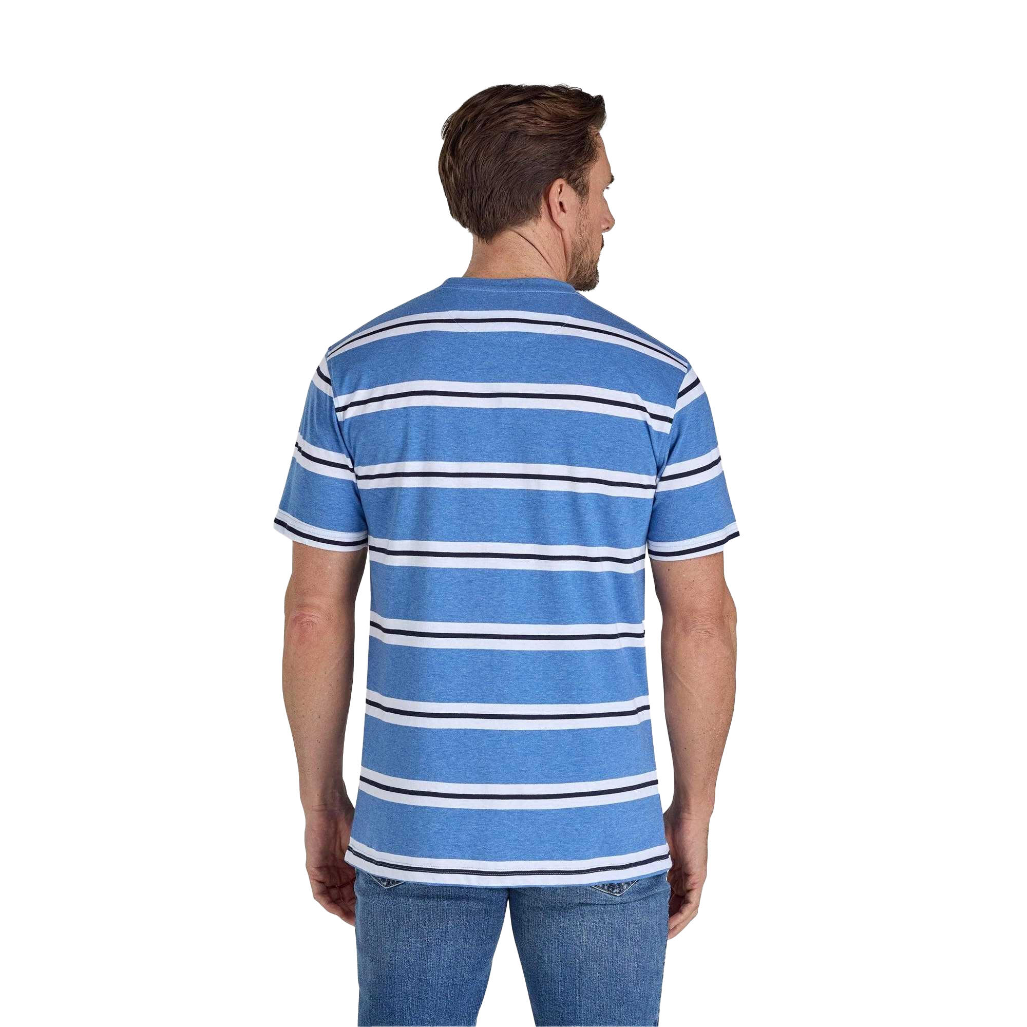 TShirt für , Garngefärbt Herren Blau 2/3
