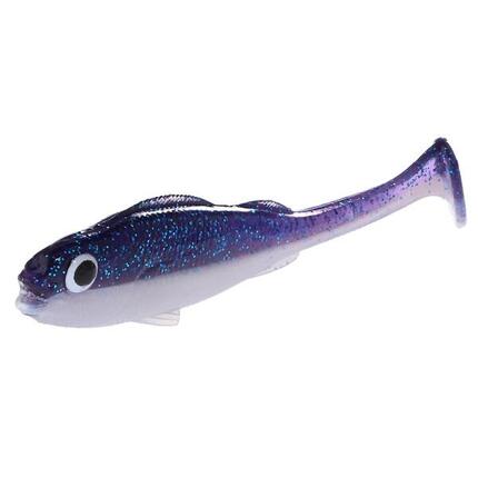 Vissen Kunstaas Softbait 9,5cm Baars Imitatie Real Fish Violet Perch 4 stuks