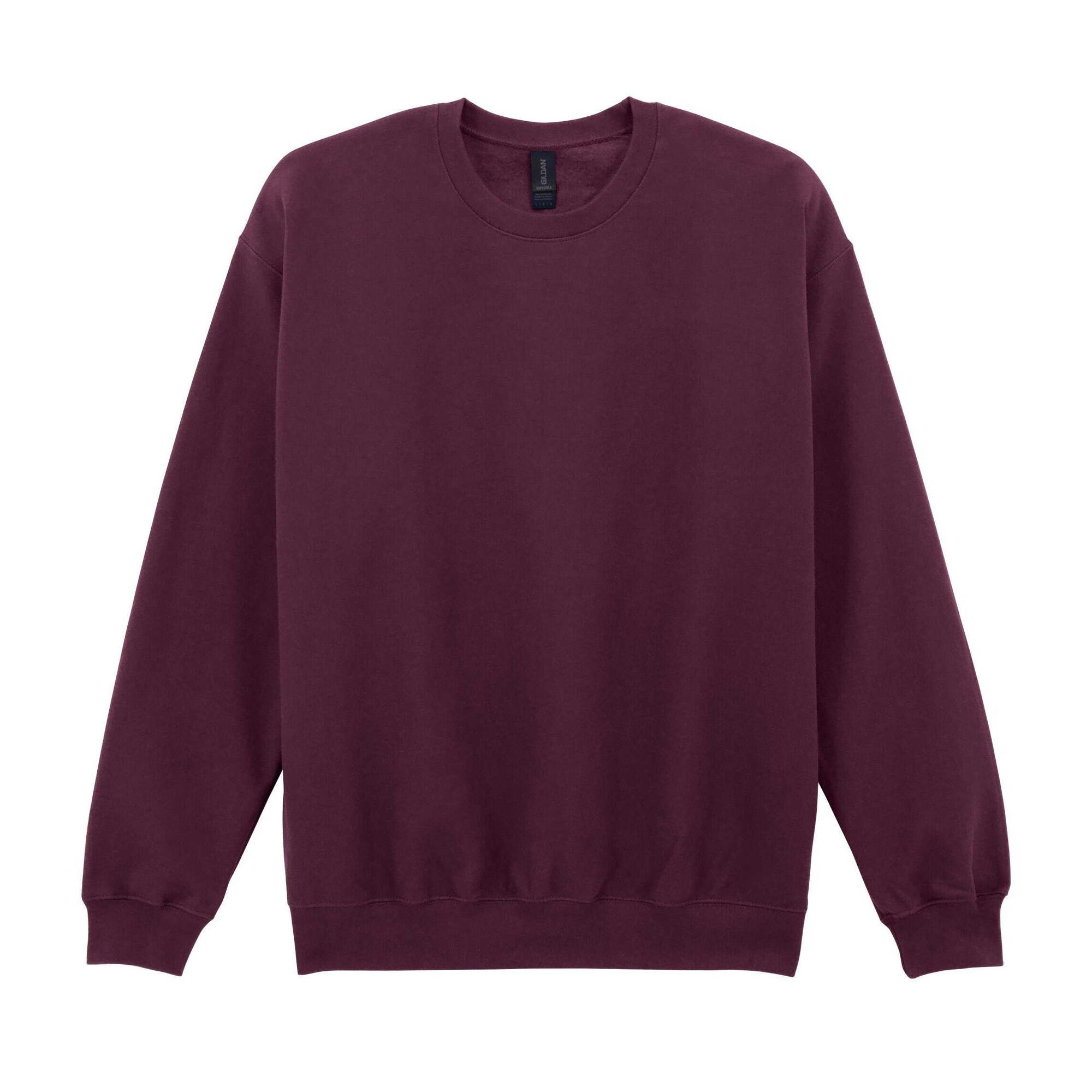 Pullover Peso Medio Adulto Unisex Gildan Softstyle Marrone 3/4