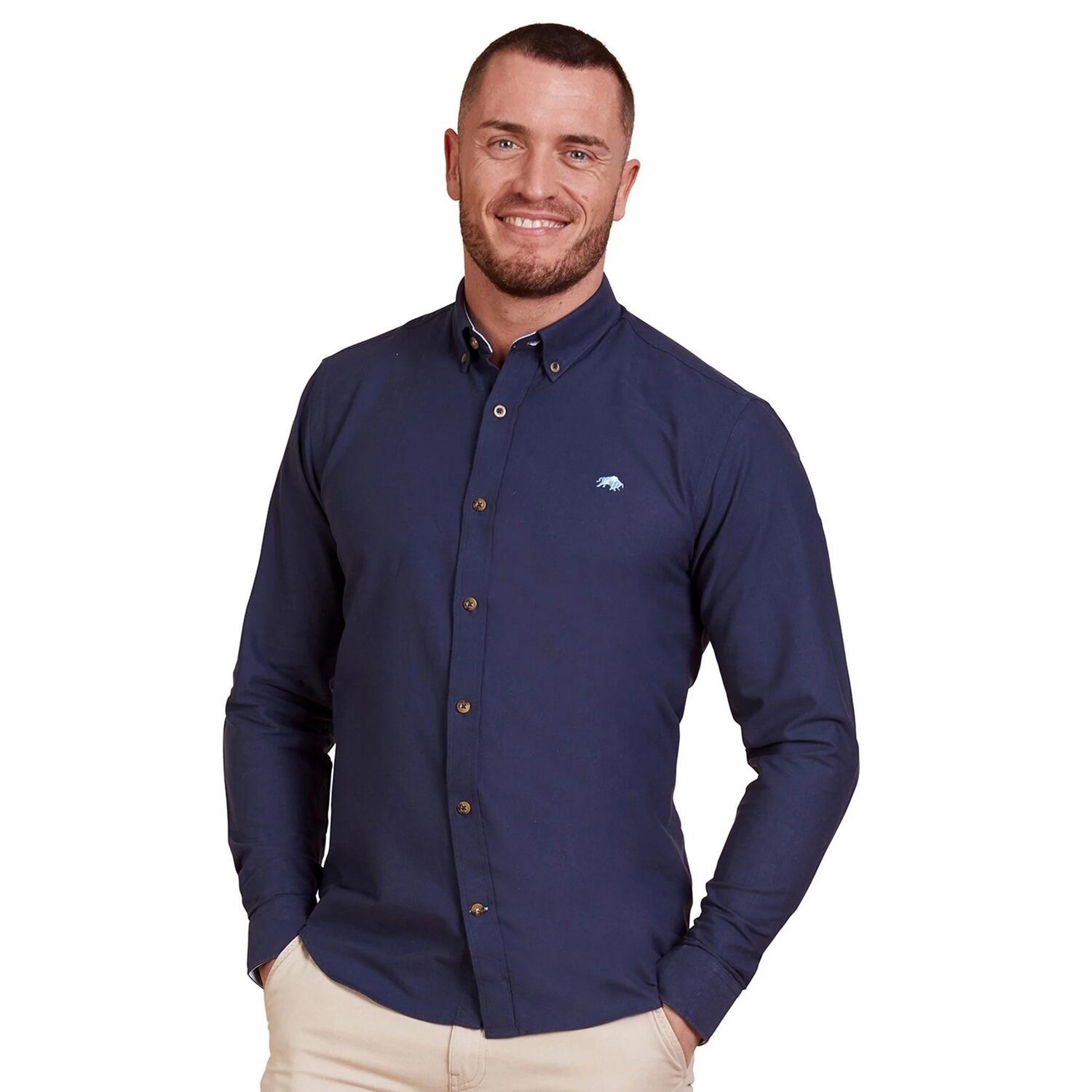 "Classic" Hemd für Langärmlig Herren Marineblau 3/3
