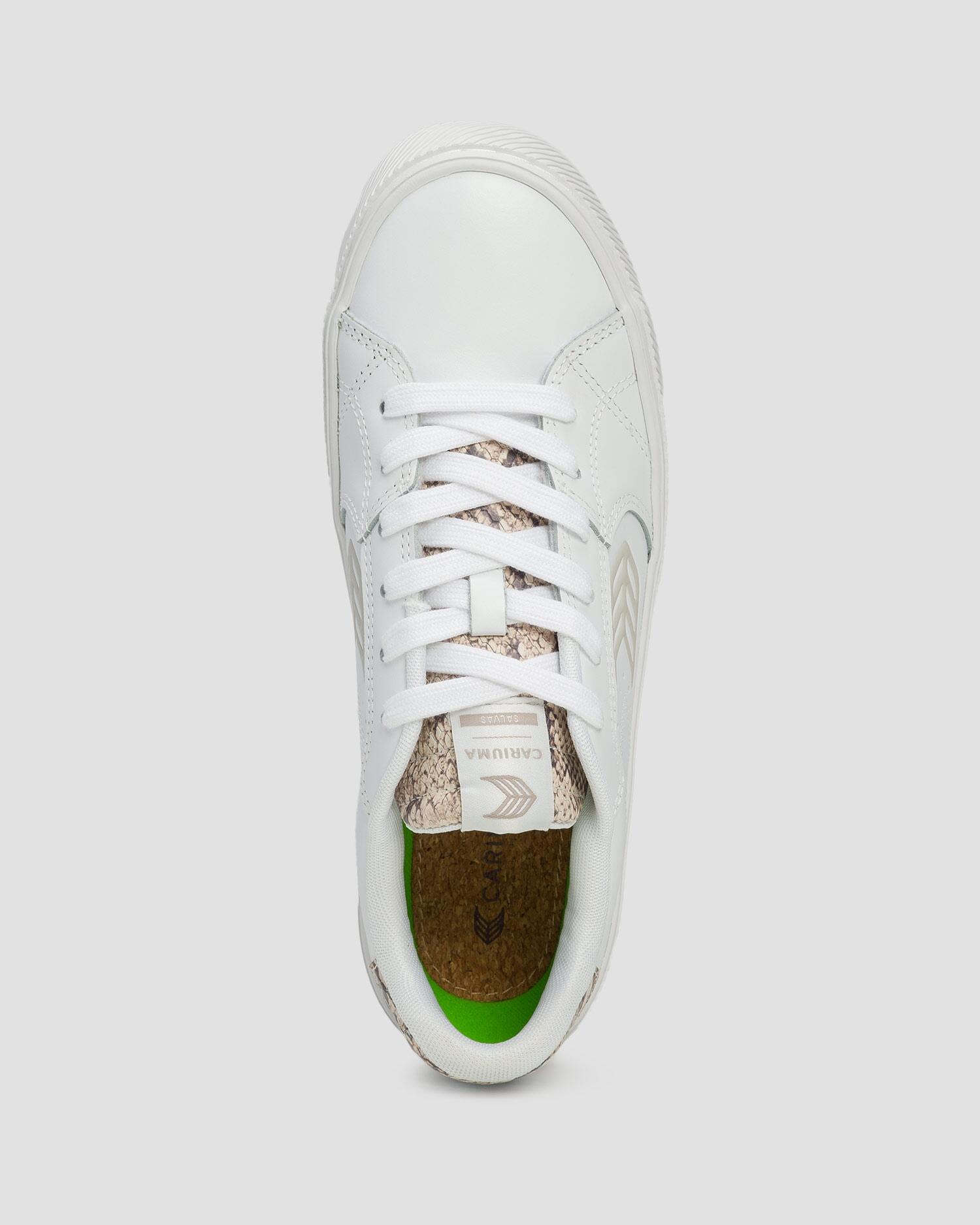 Sneakersy skórzane Cariuma Salvas White Leather Snake Skin 4/7