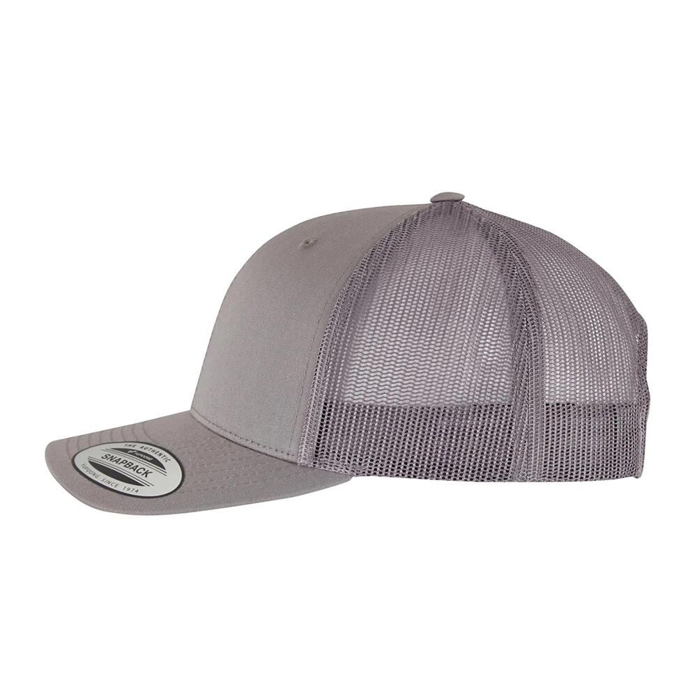 Unisex RetroTruckerkappe Damen und Herren Stahlgrau 3/3