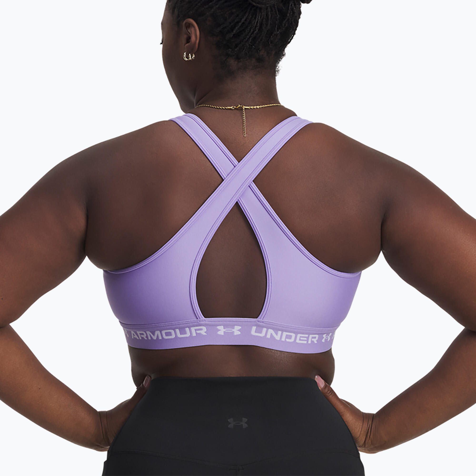 Soutien-gorge de sport Under Armour Crossback Mid transparent/blanc 2/2