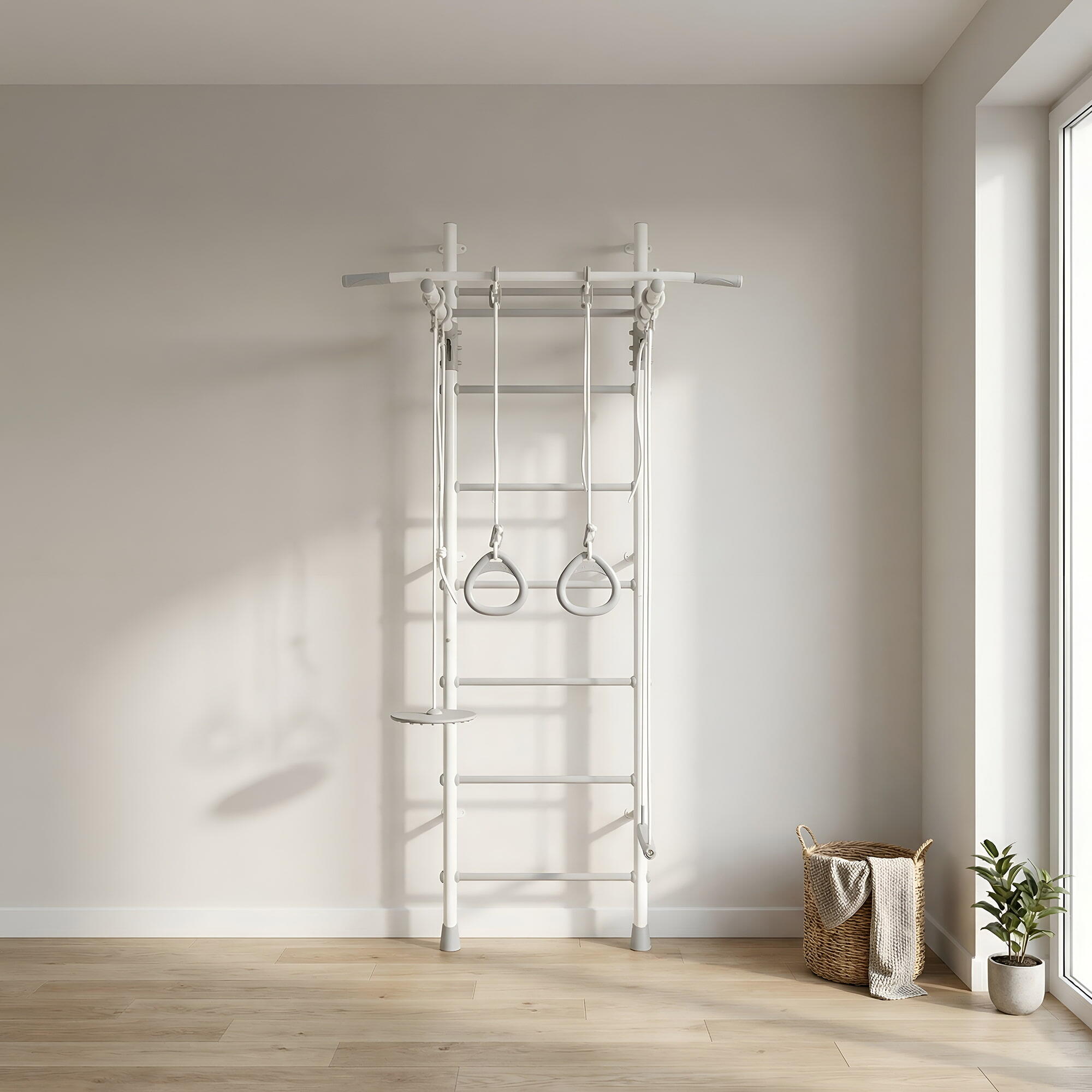 Enfants Gymnastique Espalier Intérieur Vanilia Blanc/Gris 6/7