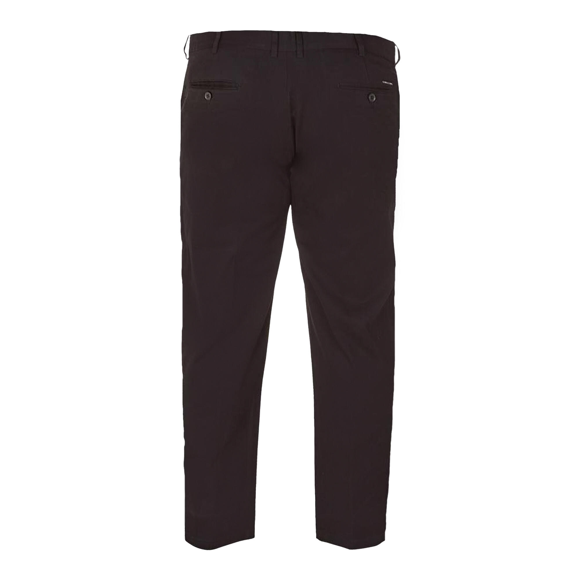 Mens D555 Bruno Stretch Chino Kingsize Trousers (Black) 2/2
