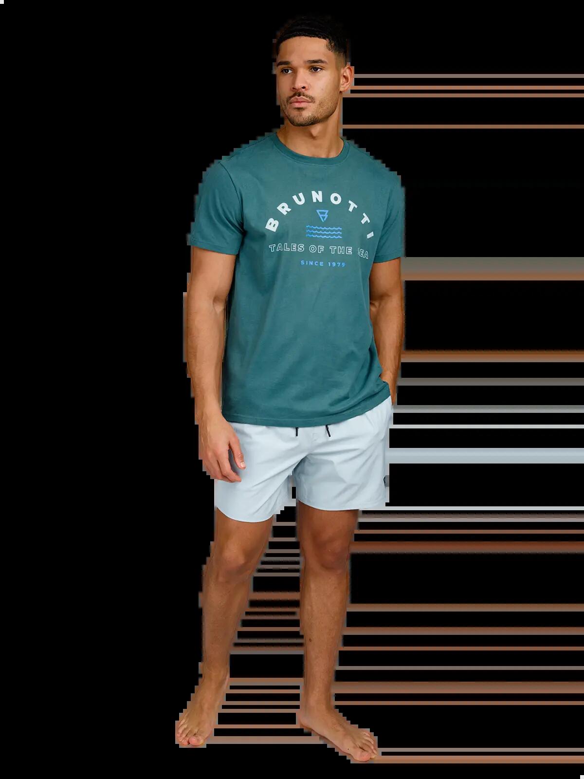 Leeway Homme T-shirt Mode Coupe régulière Col rond Mediterranea 4/7