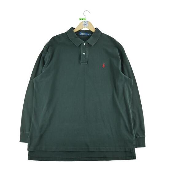 Reconditionné - Polo manches longues Homme Noir - Très Bon État