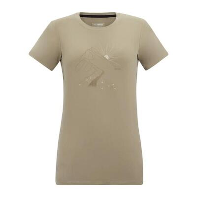 Dames fingal stretch t-shirt met korte mouwen en grafische print