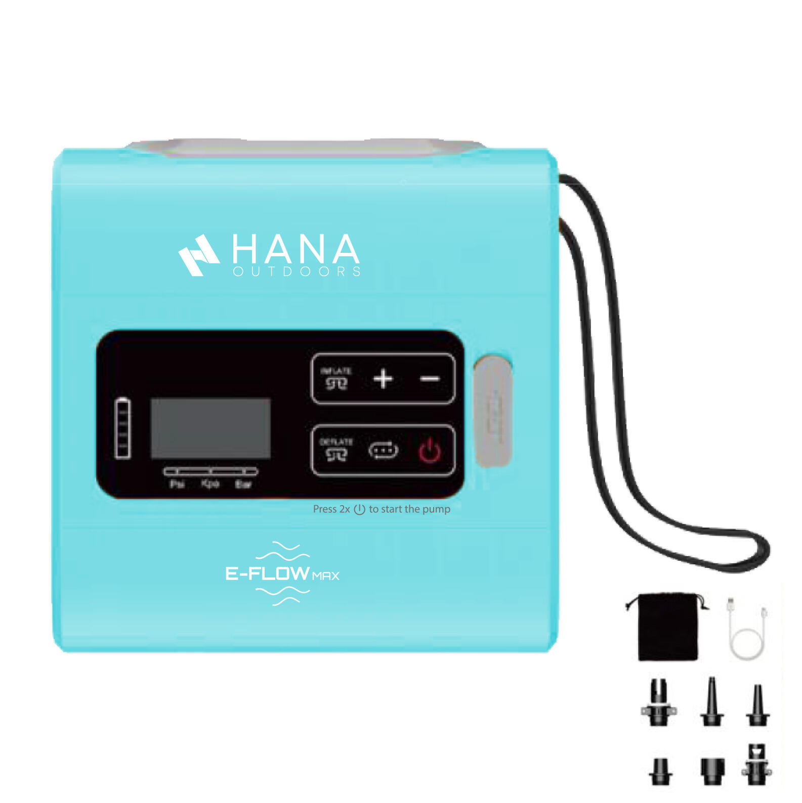 e-Flow MAX HANA: Elektrische pomp met oplaadbare accu 3/4