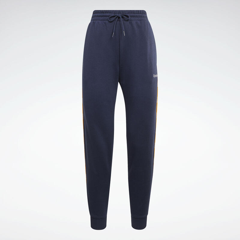 Pantaloni femei Reebok Piping, Albastru