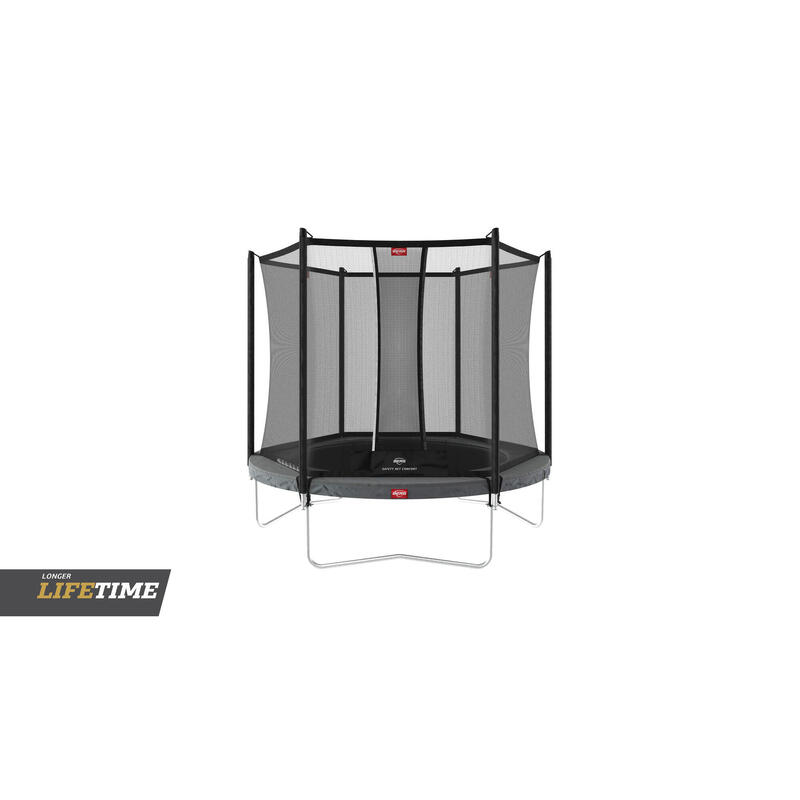 BERG Trampolin rund Favorit Regular grau 270 cm mit Sicherheitsnetz