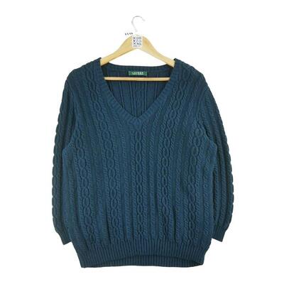Tweedehands - dames navy trui - als nieuw