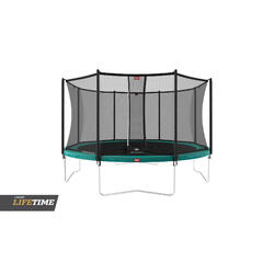 Trampoline rond Favorit Regular groen 380 cm met veiligheidsnet