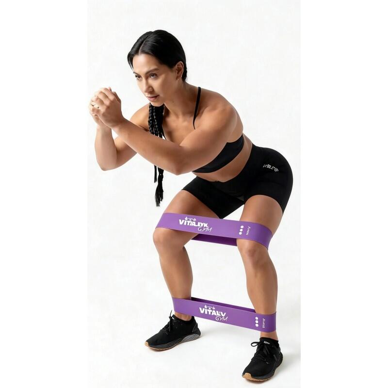 LOT DE 3 BANDES ÉLASTIQUES EN LATEX POUR LA GYMNASTIQUE 3/4