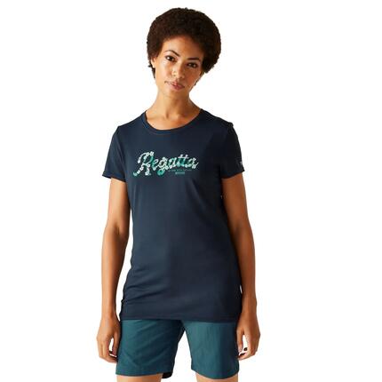 Tshirt Extensible Motif/style Fleurs FINGAL Femme (Bleu Marine Imprimé)
