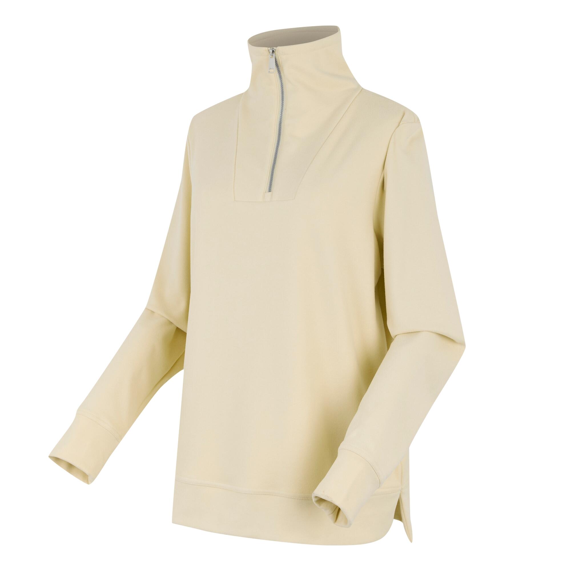 Dames Demmi Quarter Zip Fleece Top (Lichte vanille) 3/5
