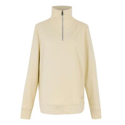 Dames demmi quarter zip fleece top (lichte vanille)