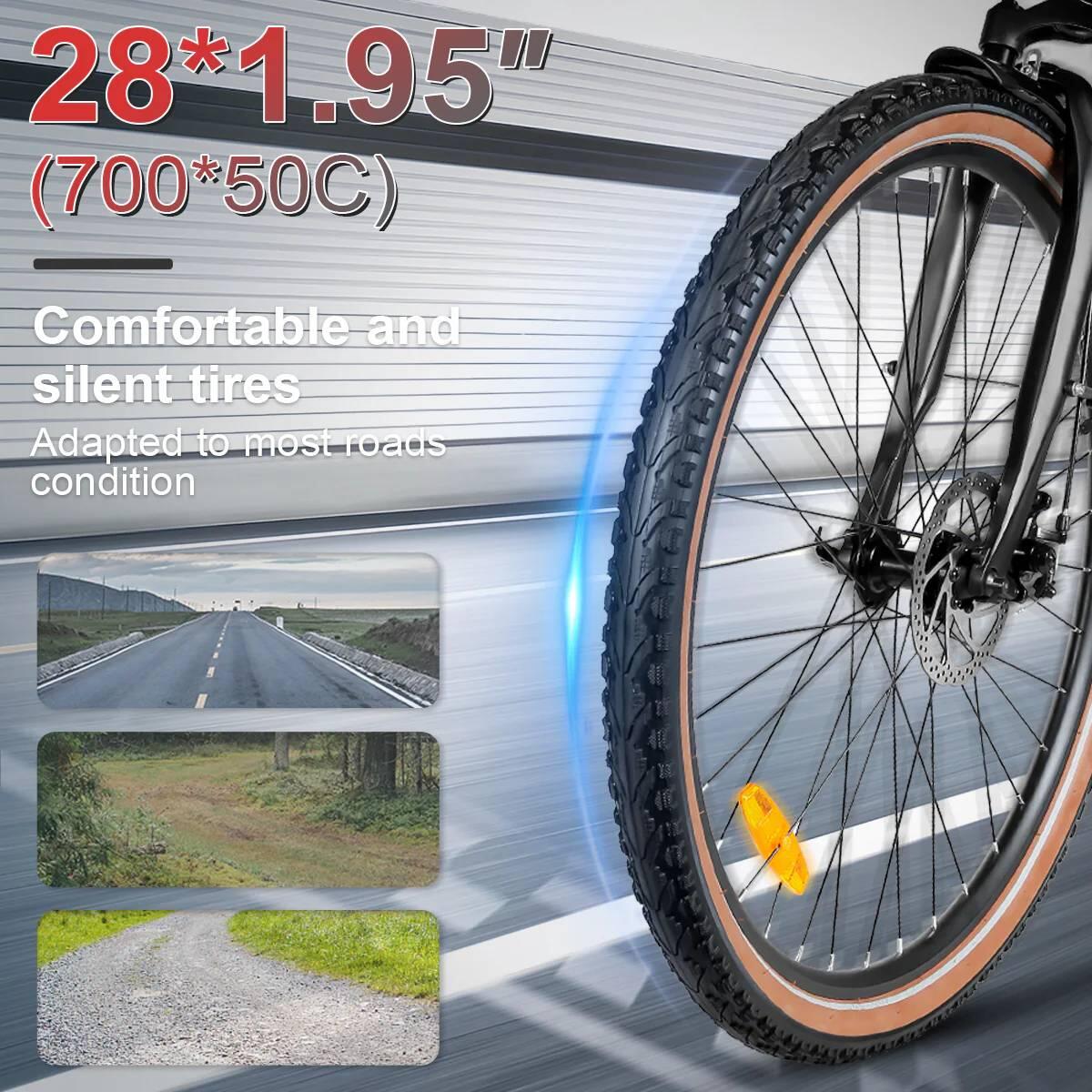 RS-A07 Elektrofahrrad für Erwachsene Akku 36V13Ah Reifen 28" 7/7